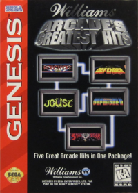 Williams Arcade's Greatest Hits PAL Sega Mega Drive PAL box art